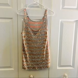 Old Navy striped sequins tank. Medium